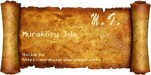 Muraközy Ida névjegykártya
