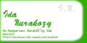 ida murakozy business card